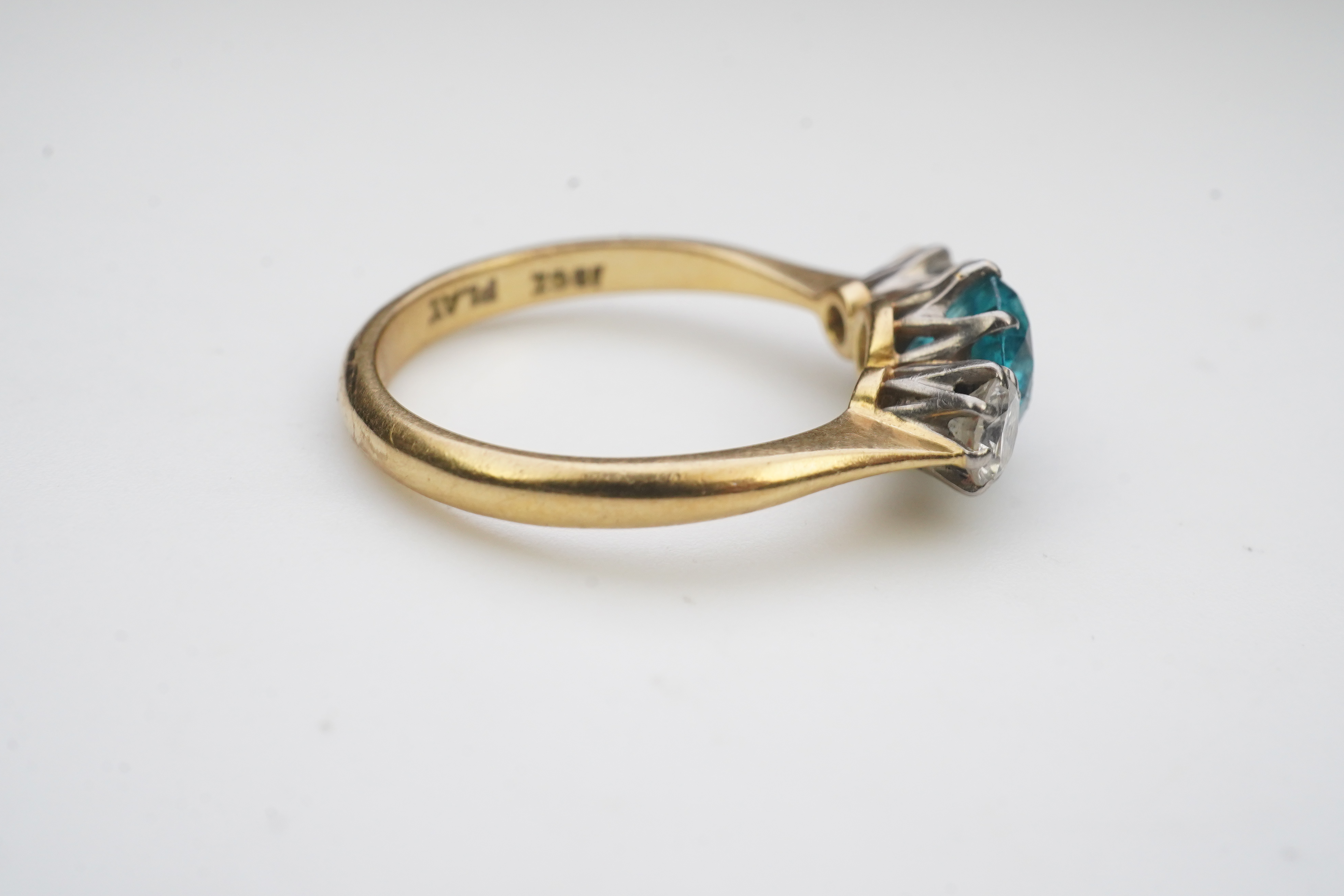 A zircon and diamond ring